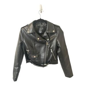 Forever 21 Black Faux Leather Moto Jacket